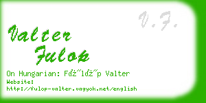 valter fulop business card